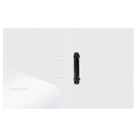 Папка 2 кольца BERLINGO "DoubleWhite", 24мм, 1000мкм, белая (RB4_2D397)