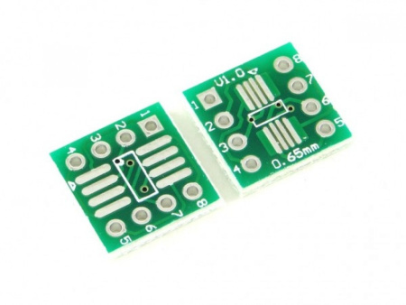 Плата макетная SOP8/SSOP8/TSSOP8, 0.65/1.27мм, переходник на DIP