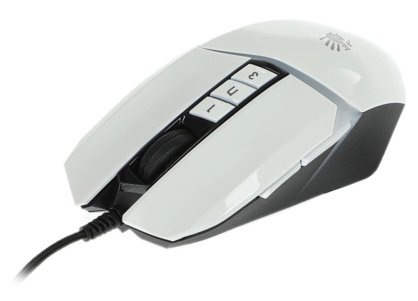 Игровая мышь USB A4Tech Bloody W60 Max оптическая, 10000dpi, White
