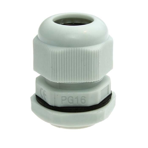 Кабельный ввод PG-16, IP68, для кабеля 10..14мм, серый