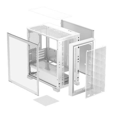 Корпус без блока питания/ Case PCCooler C3D310 WH, Mini-Tower, TG, Mesh, no fans, 2xUSB-A 3.0, mATX, mITX White