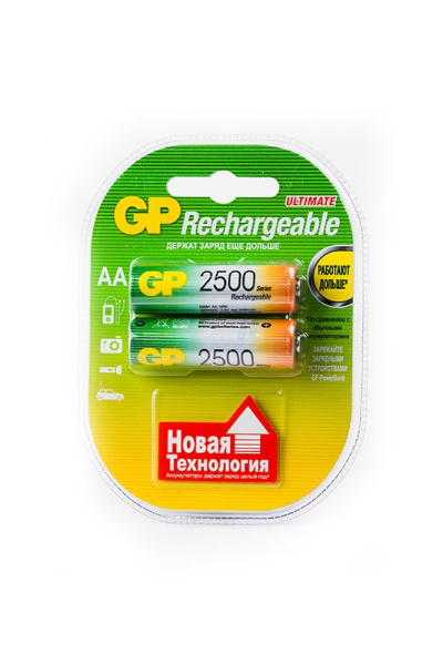 Аккумулятор Ni-MH AA GP 2500mAh/1.2в блистер 2шт.