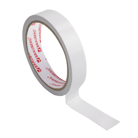 Клейкая лента двухсторонняя 19мм.*10м. BRAUBERG на бумажной основе (227268)