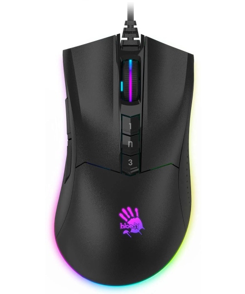 Игровая мышь USB A4Tech Bloody P90s оптическая, 8000dpi, 7кн., Black