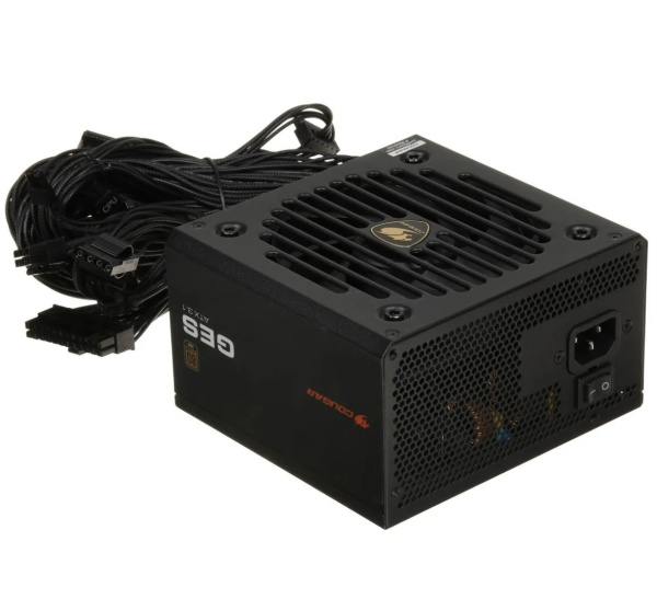 Блок питания 850Вт Cougar GES 850 (APFC,120мм,3PCI-E+16 pin (12V-2x6),6SATA,80+Gold)