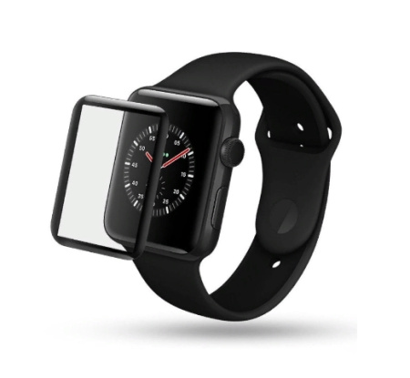 Защитное стекло для Apple Watch (42mm) Zibelino 3D (ZTG-3D-APPL-WH-42-BLK) (black)