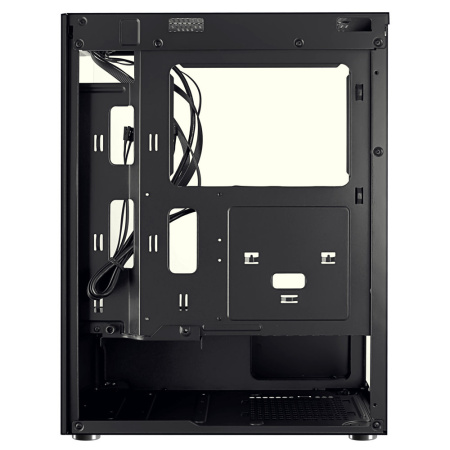 Корпус ATX Б_БП Ginzzu CL100 (USB3.0,Audio,черный,"стеклянный куб")