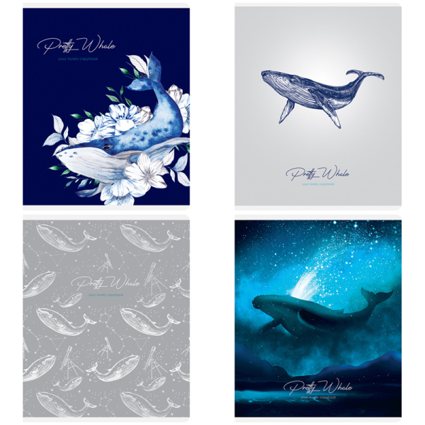 Тетрадь 48л. кл. "Pretty whale" Greenwich Line N5c48-26484