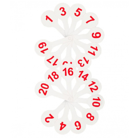 Веер-касса СТАММ цифры от 1 до 20 (ВК05)