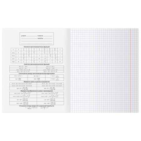 Тетрадь предметная 48л. "Перфокарта" - Алгебра BG ТПск48_пл 63799