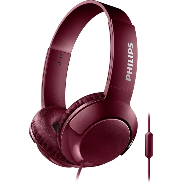 Гарнитура проводная Philips SHL3075RD/00 накладные, 32 Ом, 103дБ, кабель 1.2м, Красный