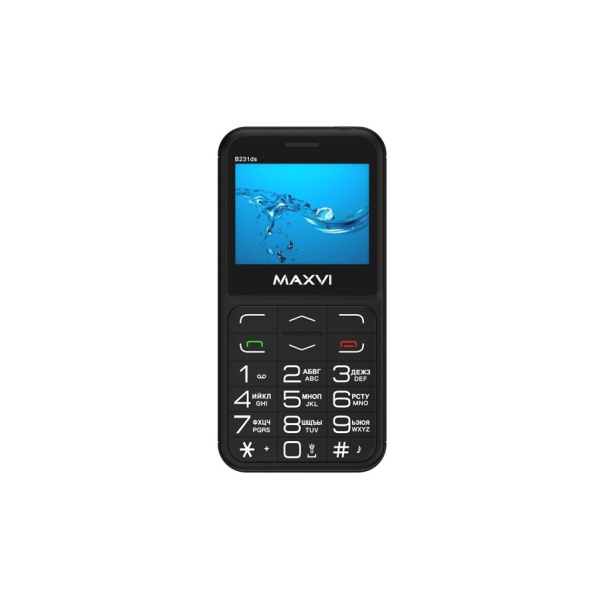 Сотовый Maxvi B231ds Black 2sim/2.31"/320*240/microSD/0.3МП/Bt/1400мАч/моноблок
