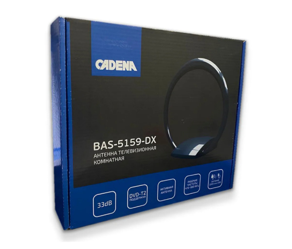 Антенна TV комнатная CADENA BAS-5159-DX ДМВ, активная