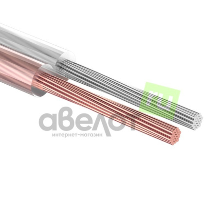 Кабель акустический 2*1.0мм2, PVC Cu, прозрачный, метражом, Rexant Silicon 01-6305