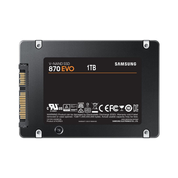 SSD-накопитель 1Тб Samsung 870 EVO [MZ-77E1T0BW](Samsung MKX,TLC 3D V-NAND,560/530 Мб/с)