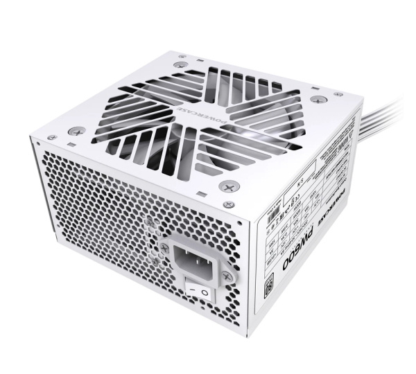 Блок питания 600Вт Powercase PW600 White (APFC,120мм,2PCI-E,5SATA,80+)[PSW-600W-DC]