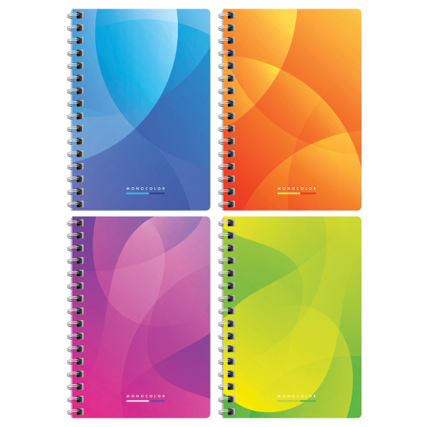 Записная книжка А6 80л. "Lite monocolor" гребень BG ЗК6гр80 12795