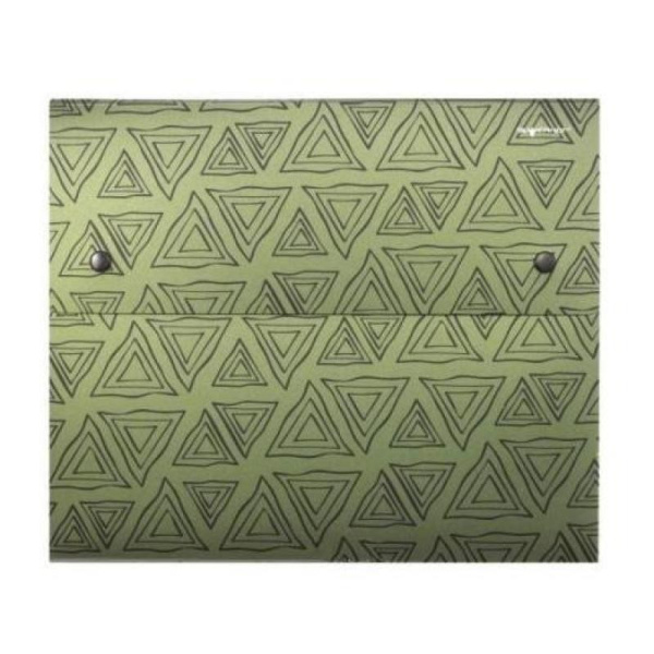 Папка-конверт Silwerhof "DELTA" на 2 кнопках, 4 отделения, оливковая (255032-22)