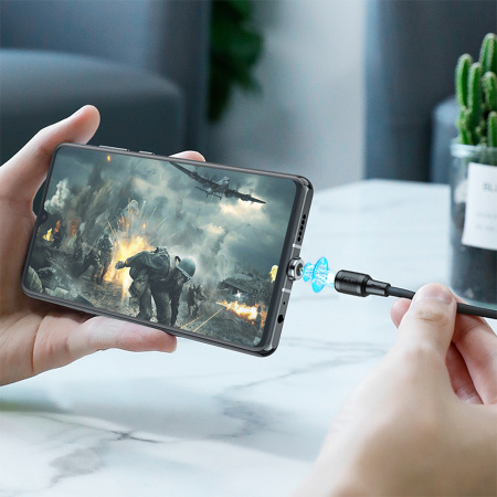 Кабель USB Type-C (m) - USB(m) HOCO X52 1м, 3.0A, черный, магнитный