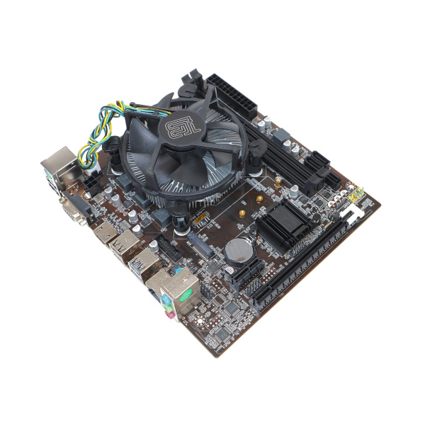 Мат.плата S1150 с процессором i3-4160 и кулером BaseTech H81M (mATX,2DDR3,3SATA,VGA,HDMI,PC1600)[BT-H81M-4160]