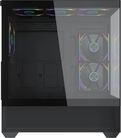 Корпус Accord ACC-EL1B TG черный без БП ATX 2xUSB2.0 1xUSB3.1 audio bott PSU