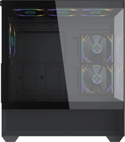 Корпус Accord ACC-EL1B TG черный без БП ATX 2xUSB2.0 1xUSB3.1 audio bott PSU