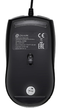 Мышь USB Oklick 325M оптическая, 1000dpi, Black