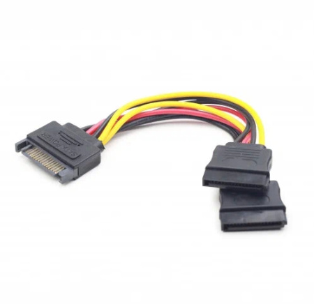 Переходник SATA 15-pin -2x SATA 15-pin Cablexpert CC-SATAM2F-01