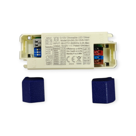 Драйвер светодиодный (LED)   90..300мА, 18..42в, 12вт, IP20, 96*36*24мм, QH-24LO0-10V6-13X1