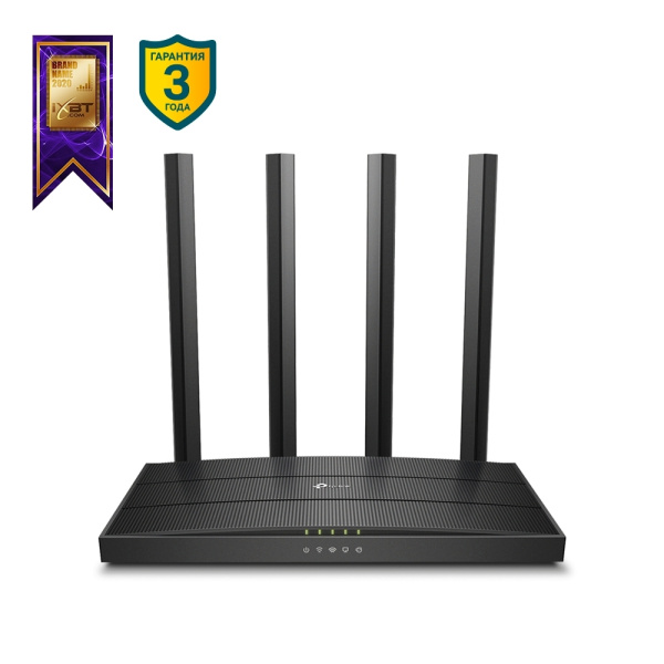 Маршрутизатор TP-Link Archer C6U AC1200 802.11n/ac 1167_Mbps 4xLAN_1000 Mbps 2.4/5 ГГц, USB 2.0