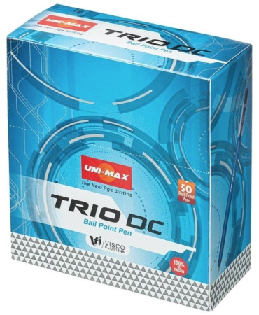 Ручка шариковая Unimax Trio DC Fashion 1мм. масл. основа, голубой корпус (803428)