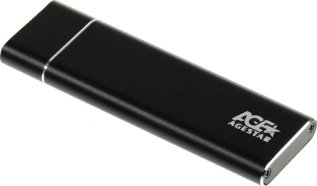 Внешний бокс для SSD M2 NGFF (B-key) AgeStar 3UBNF5C (BLACK) , алюминий, чёрный USB 3.2 Type-C