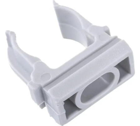 Крепеж-клипса (держатель для труб) d20мм, упаковка 100штук, серый, Урал Пак АТ-50120-100