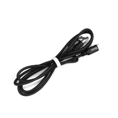 Кабель Lightning (m) - USB(m) HOCO X14, 2.0A, 2м, черный,текстильный