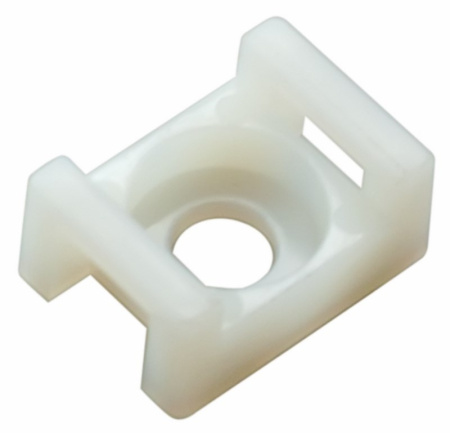 Площадка для крепежа стяжки 22*16, под винт, пластик, белый, ПС-2, уп. 100шт, Rexant 07-2102