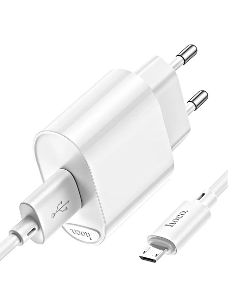 Зарядное_устройство - USB 18W HOCO C109A QC3.0 + кабель Micro USB белый