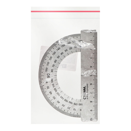 Транспортир 10см. СТАММ металлический (ТР-31662)