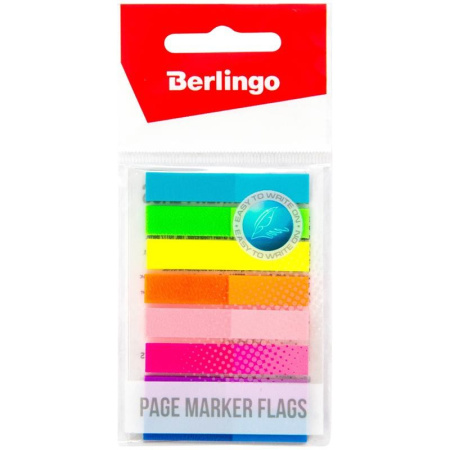 Закладки BERLINGO 45*8мм. 20л. 8 неоновых цветов (LSz_45080)