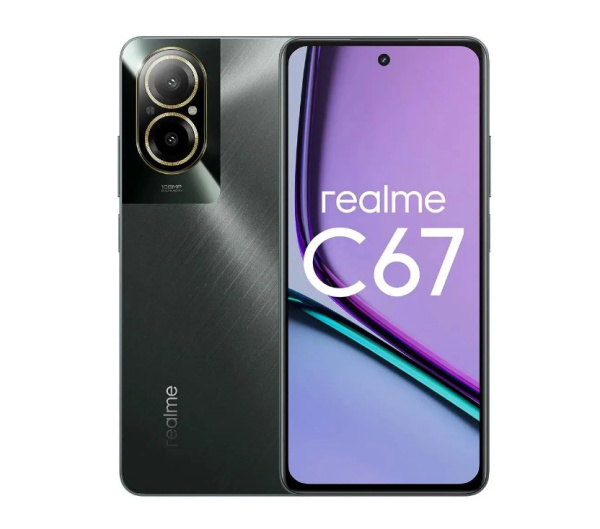 Смартфон Realme C67 8Гб 256Гб Черный камень 6.72", IPS, 2400*1080, 4*2.8+4*1.9ГГц, 108+2Мп, 8Мп, 4G, NFC, 5000мАч, And 14