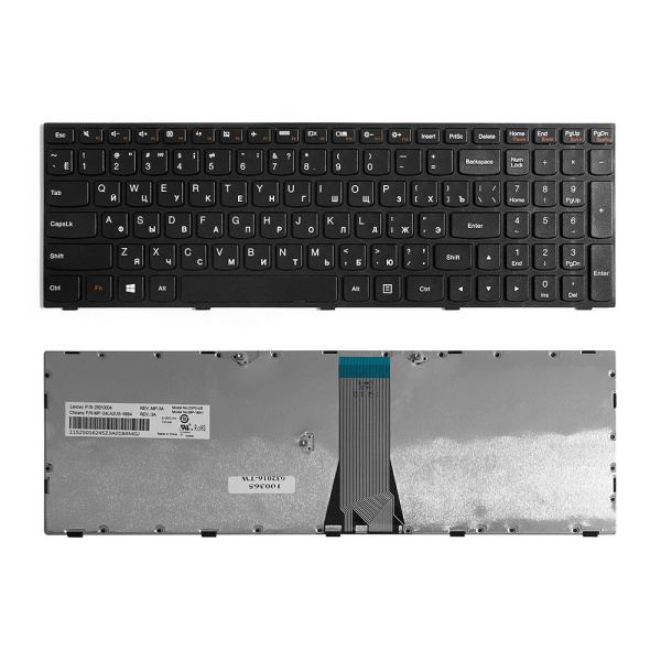 Клавиатура Lenovo G50-30 G50-70 Z50-70 p/n: 25214725, MP-13Q13US-686, MP-13Q1, T6G1-US чёрный