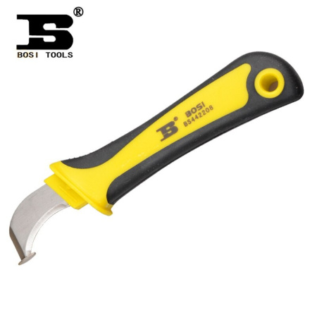 Нож BosiTools BS442208, для снятия изоляции с пяткой, 5Cr13