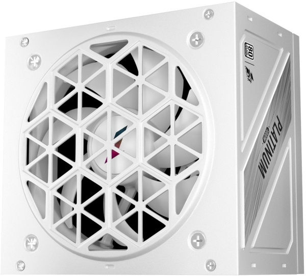 Блок питания 1000Вт 1STPLAYER NGDP Platinum 1000W White (APFC,120мм,4PCI-E,12VHPWR,12SATA,80+Platinum,модульный)[HA-1000BA3-WH]