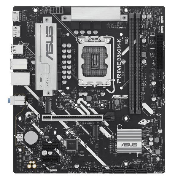 Мат.плата S1851 B860 ASUS PRIME B860M-K (mATX,2DDR5,2M.2,PCI-E16,2PCI-E,4SATA,HDMI,DP,PC8800)
