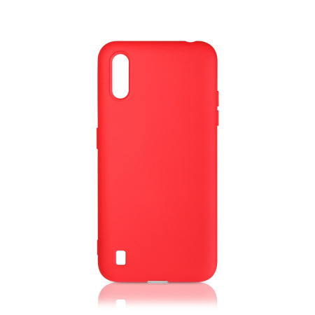 Чехол силиконовый с микрофиброй для Samsung Galaxy M01 DF sOriginal-15 (red)