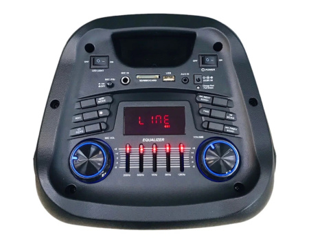 Портативная колонка ELTRONIC 20-58 DANCE BOX 500 динамик 8" 2шт. 50Вт, Bluetooth, TWS, FM, USB, Led подсветка, 2 микрофона