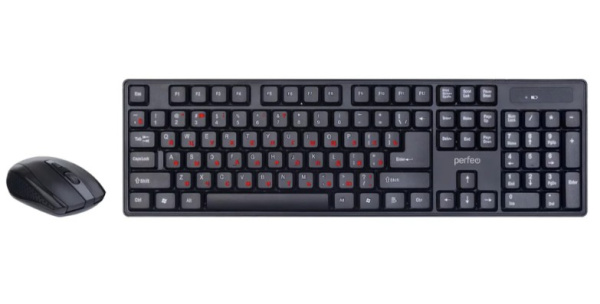 Беспроводной комплект Perfeo "UNITE" USB: клав-ра 104 кн. + оптич. мышь 3 кн., 1000-1200-1600DPI