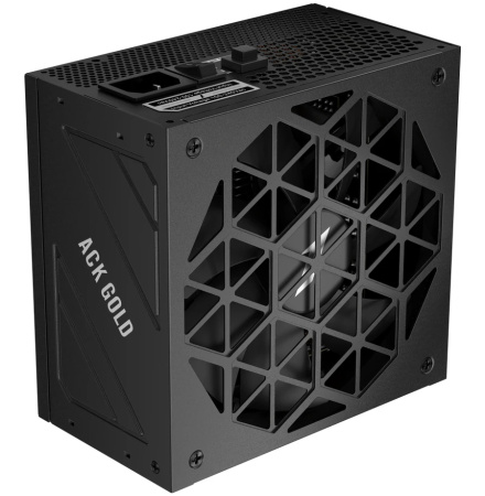 Блок питания 850Вт 1STPLAYER ACK GOLD 850W Black (ATX 3.1, PCle 5.1,APFC,140мм,3PCI-E,8SATA,80+Gold,модульный,конденсаторы Teapo)[HA-850BA2-BK]
