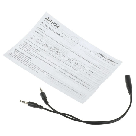Игровая гарнитура A4Tech Bloody G220 мониторные кабель 2м, Black