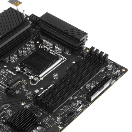 Мат.плата S1700 B760 MSI PRO B760M-A WIFI (mATX,4DDR5,2M.2,2PCI-E16,PCI-E,2HDMI,2DP,PC6800,Wi-Fi,BT)