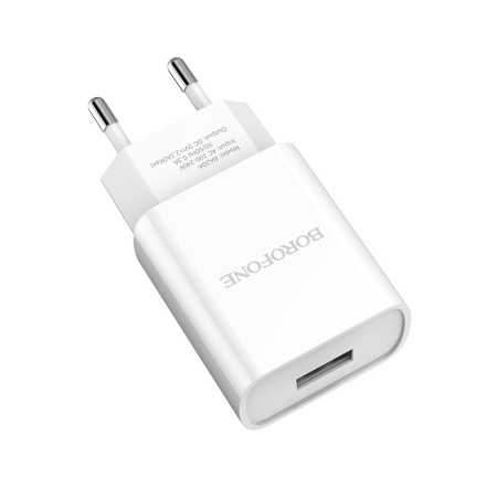 Зарядное_устройство - USB_2.1A BOROFONE BA20A, белый
